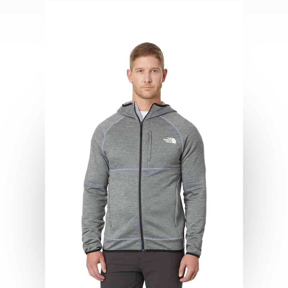 The North Face Canyonlands Mens Performance Fleece Gray Hooded Jacket XXL